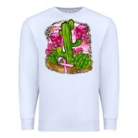 White breast cancer cactus Premium Sweatshirt - FaDigitalArtStudio
