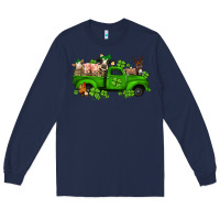 Navy st patricks farm animals truck Long Sleeve Tee - Jasminsmagicworld
