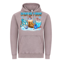 Vintage Zinc winter vibes Vintage Hoodie - MaliasSmallBusiness