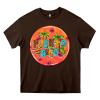 Chocolate Brown puerto rico coasters Heavy Core Tee - AdoDesignShop