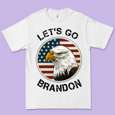 Lets Go Brandon American Bald Eagle Premium Tee Designed By Jasminsmagicworld