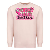 Breast Cancer Chemo Hair Don't Care Premium Sweatshirt | Teevron