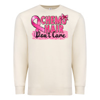 Sandshell Breast Cancer Chemo hair don't care Premium Sweatshirt - FaDigitalArtStudio