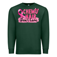 Sports Green Breast Cancer Chemo hair don't care Premium Sweatshirt - FaDigitalArtStudio