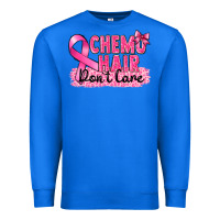 True Royal Breast Cancer Chemo hair don't care Premium Sweatshirt - FaDigitalArtStudio