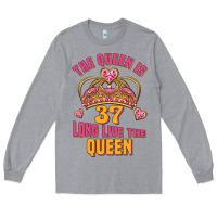 Heather Grey the queen is 37 long live the queen kopya Long Sleeve Tee - Jasminsmagicworld