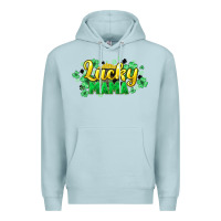 Blue Mist lucky mama st patricks Premium Hoodie - HowdyJamesFarm