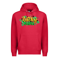 Cardinal lucky mama st patricks Premium Hoodie - HowdyJamesFarm