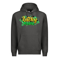 Charcoal Heather lucky mama st patricks Premium Hoodie - HowdyJamesFarm