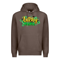 Coffee lucky mama st patricks Premium Hoodie - HowdyJamesFarm