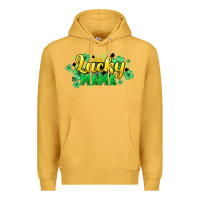 Mustard lucky mama st patricks Premium Hoodie - HowdyJamesFarm
