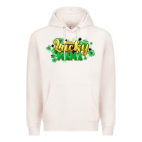 Pale Pink lucky mama st patricks Premium Hoodie - HowdyJamesFarm