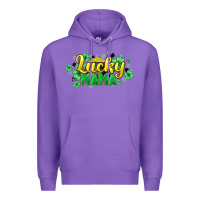 Purple lucky mama st patricks Premium Hoodie - HowdyJamesFarm