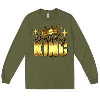 Army Green birthday king Long Sleeve Tee - RanaPortraitStore
