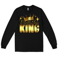 Black birthday king Long Sleeve Tee - RanaPortraitStore