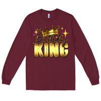 Burgundy birthday king Long Sleeve Tee - RanaPortraitStore