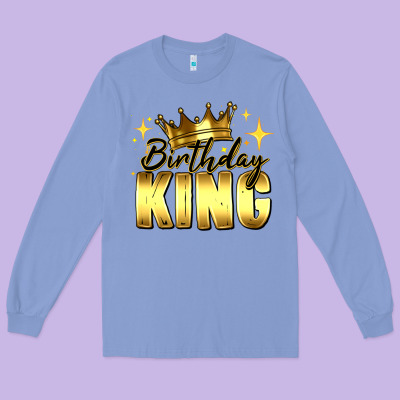 Birthday King Long Sleeve Tee Designed By Ranaportraitstore