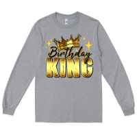 Heather Grey birthday king Long Sleeve Tee - RanaPortraitStore