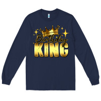 Navy birthday king Long Sleeve Tee - RanaPortraitStore