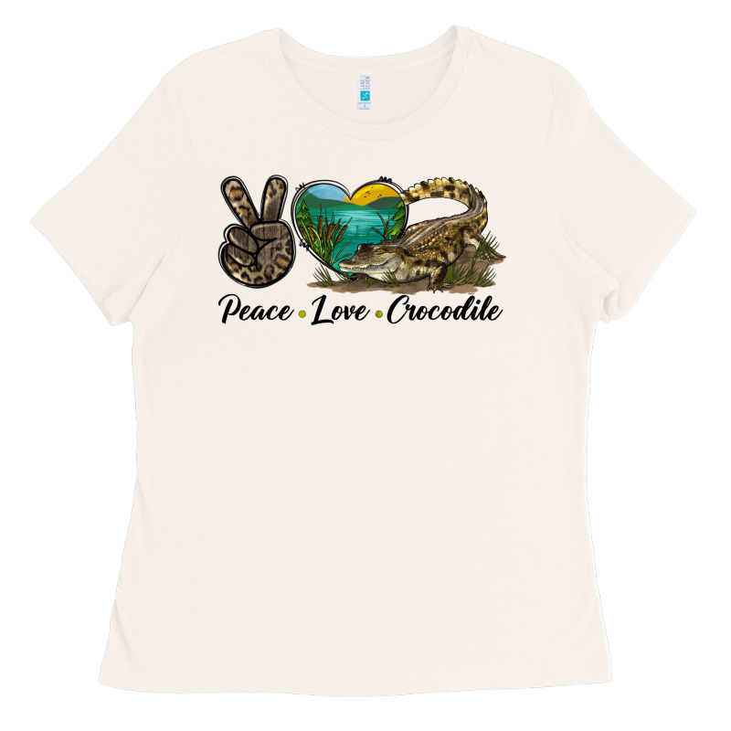 Peace Love Crocodile Ladies Tee by LillyAllenDesigns | Teevron