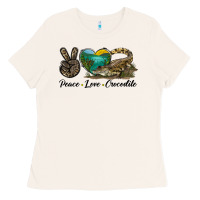 Bone Peace Love Crocodile Ladies Tee - LillyAllenDesigns