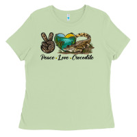 Matcha Peace Love Crocodile Ladies Tee - LillyAllenDesigns