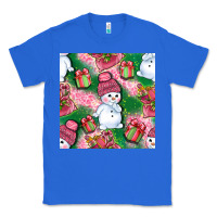 True Royal cute snowman and gift box with leopard seamless pattern bbs Classic Tee - BundleAndBundleShop