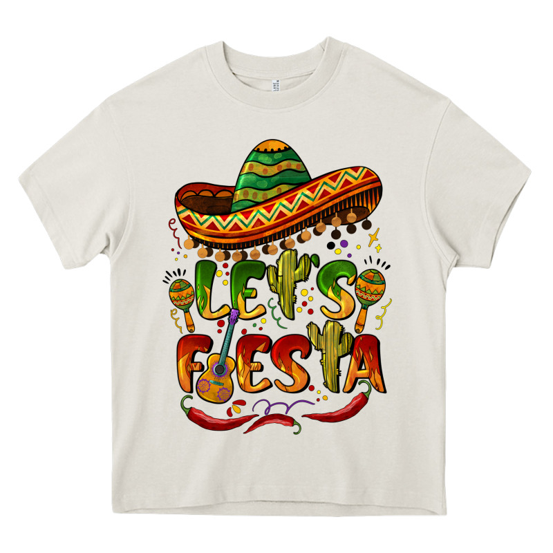 Let's Fiesta Mexican Hat Heavy Core Tee by BarkalooDesign | Teevron