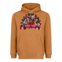 Meerkat Skull Xoxo rainbow Valentine's Day Heavyweight Hoodie - FaDigitalArtStudio