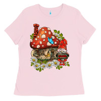 Welcome Gnome Ladybug Ladies Tee | Teevron