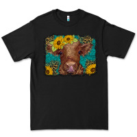 Black western leopard buffalo plaid baby highland cow Premium Tee - BarkalooDesign
