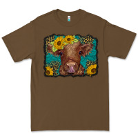 Cacao western leopard buffalo plaid baby highland cow Premium Tee - BarkalooDesign