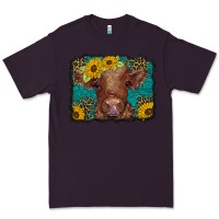 Plum western leopard buffalo plaid baby highland cow Premium Tee - BarkalooDesign