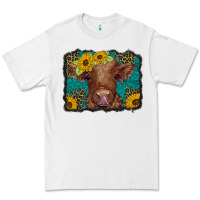 White western leopard buffalo plaid baby highland cow Premium Tee - BarkalooDesign