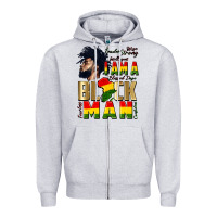 Heather Grey i am a black man Zipper Hoodie - CowGirlArtShop