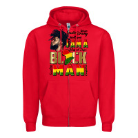 Red i am a black man Zipper Hoodie - CowGirlArtShop