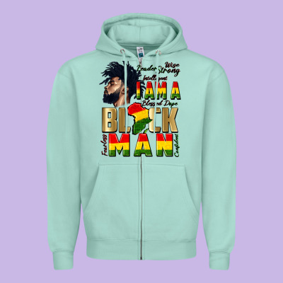 I Am A Black Man Zipper Hoodie Designed By Cowgirlartshop
