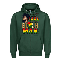 Sports Green i am a black man Zipper Hoodie - CowGirlArtShop