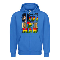 True Royal i am a black man Zipper Hoodie - CowGirlArtShop