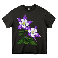 Asphalt rocky mountain columbine Heavy Core Tee - LillyAllenDesigns