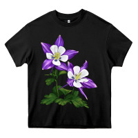 Black rocky mountain columbine Heavy Core Tee - LillyAllenDesigns