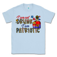 Dusty Blue i'm drunk i'm patrıtoc Classic Tee - CowhideDigitalArt