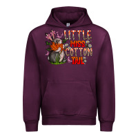 Mauve Wine Little Miss Cotton Tail Urban Hoodie - CowhideDigitalArt