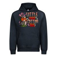 Navy Little Miss Cotton Tail Urban Hoodie - CowhideDigitalArt