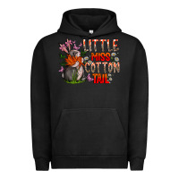 Pigment Black Little Miss Cotton Tail Urban Hoodie - CowhideDigitalArt