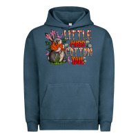 Pigment Midnight Navy Little Miss Cotton Tail Urban Hoodie - CowhideDigitalArt