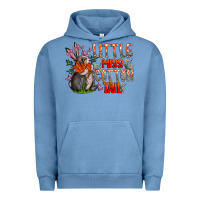 Pigment Pebble Blue Little Miss Cotton Tail Urban Hoodie - CowhideDigitalArt