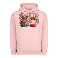Pigment Salmon Little Miss Cotton Tail Urban Hoodie - CowhideDigitalArt
