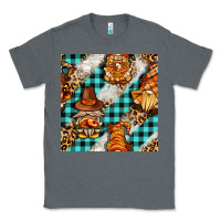 Charcoal Heather thanksgiving gnomies with leopard and tartan seamless pattern bbs Classic Tee - BundleAndBundleShop