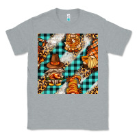 Heather Grey thanksgiving gnomies with leopard and tartan seamless pattern bbs Classic Tee - BundleAndBundleShop
